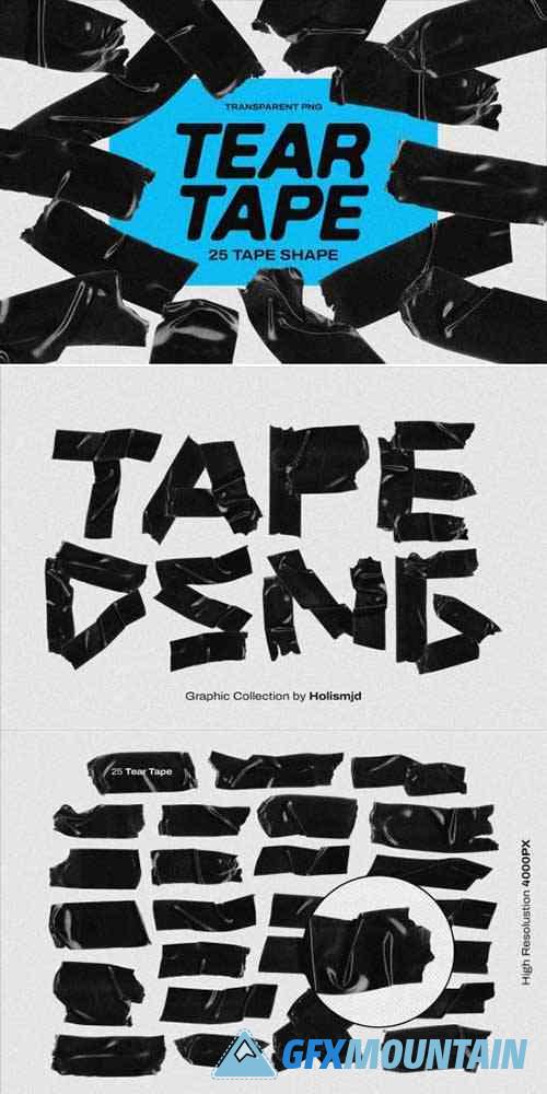 Black Tear Tape Shape