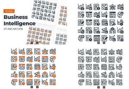 Business Intelligence Icon Set