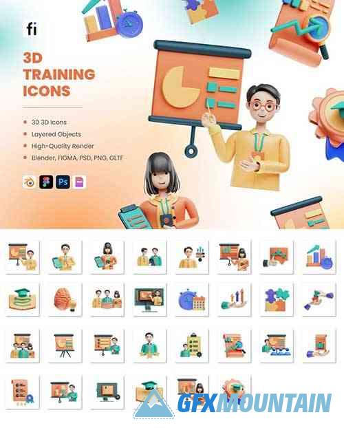 3D Training Icons