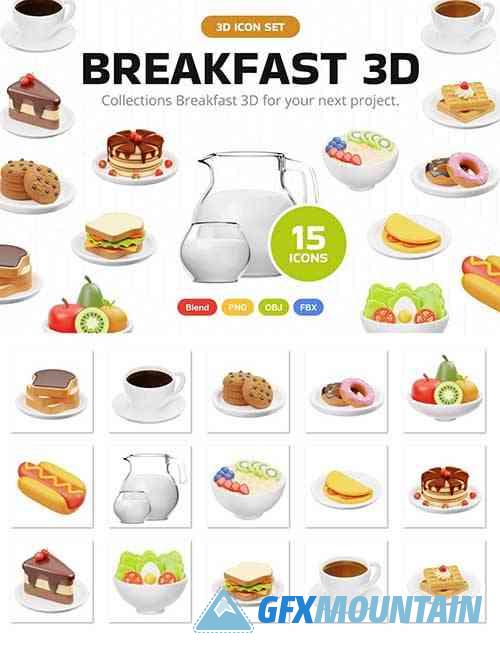 Breakfast 3D Icon