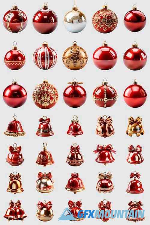 3D Holiday Balls and Jingle Bells