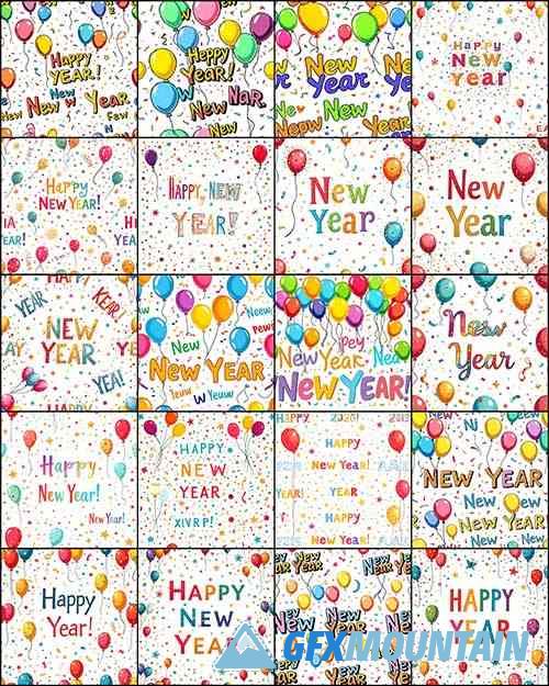 Happy New Year Textures Pack