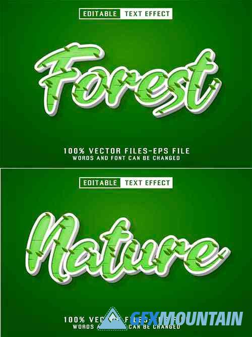 Forest 3d Text - Editable Text Effect