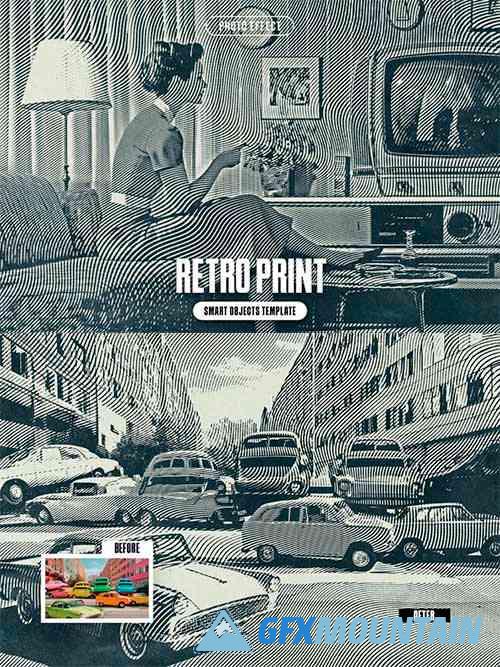 Retro Print Photo Effect