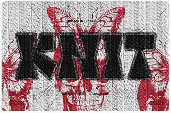 Knit Text & Logo Effect