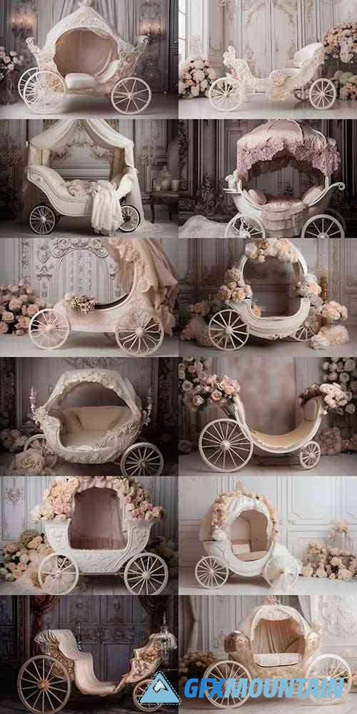 Princess Carriage Photo Backdrop