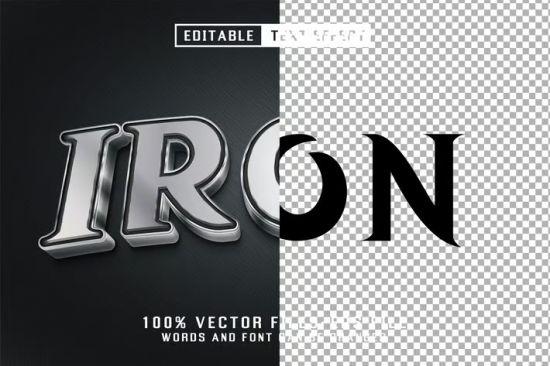 Iron 3d Text - Editable Text Effect