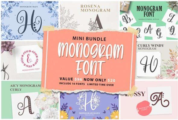 Monogram Font Mini Bundle