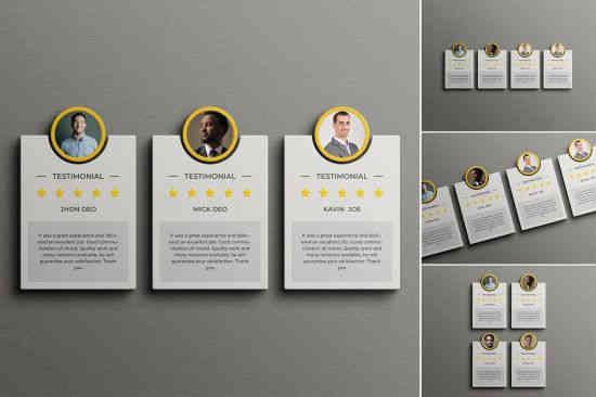 Client Review and Testimonial Mockup Set