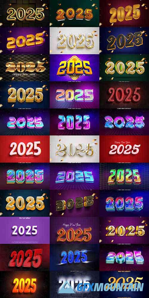 New Year 2025 Editable Text Effects