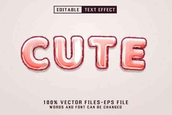 Cute 3d Text - Editable Text Effect