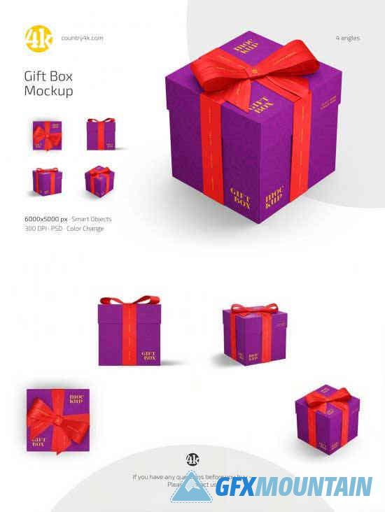 Gift Box Mockup Set