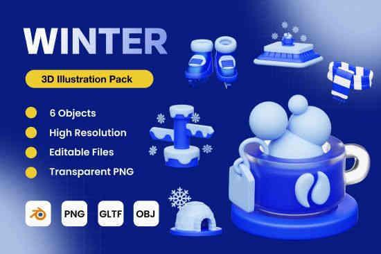 Winter 3D Icons