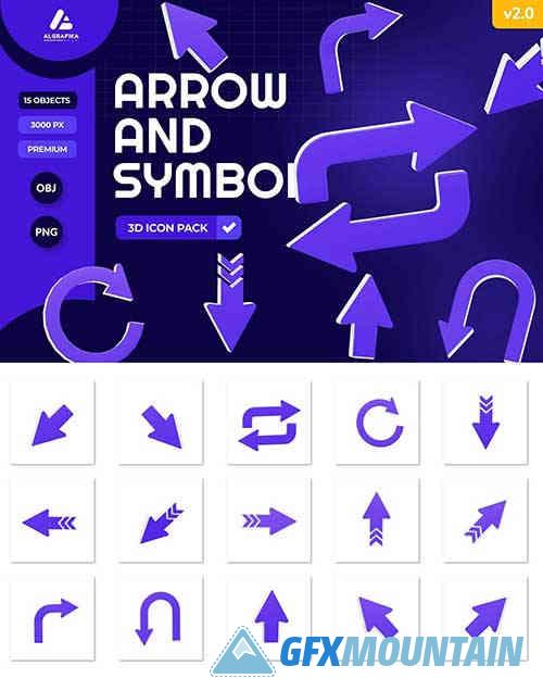 Arrow And Symbol 3D Icon