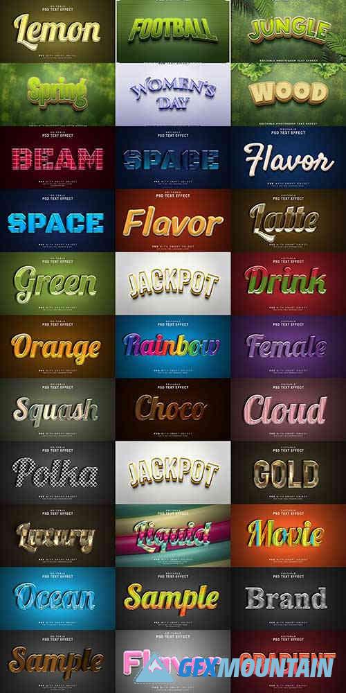 Psd text effect set