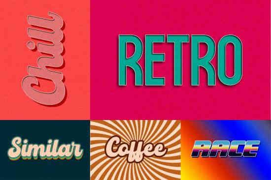 Retro Text Effect