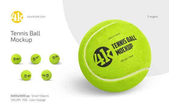 Tennis Ball Mockup Set