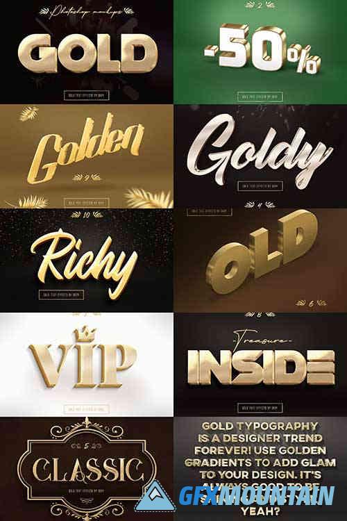 3D Gold Text Effects