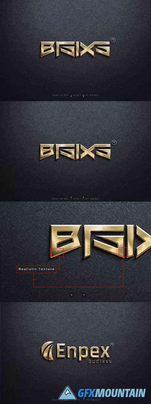 Gold Texture – Branding Logo Mockup