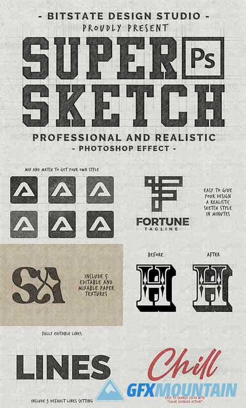 Super Sketch - Photoshop Effect Kit