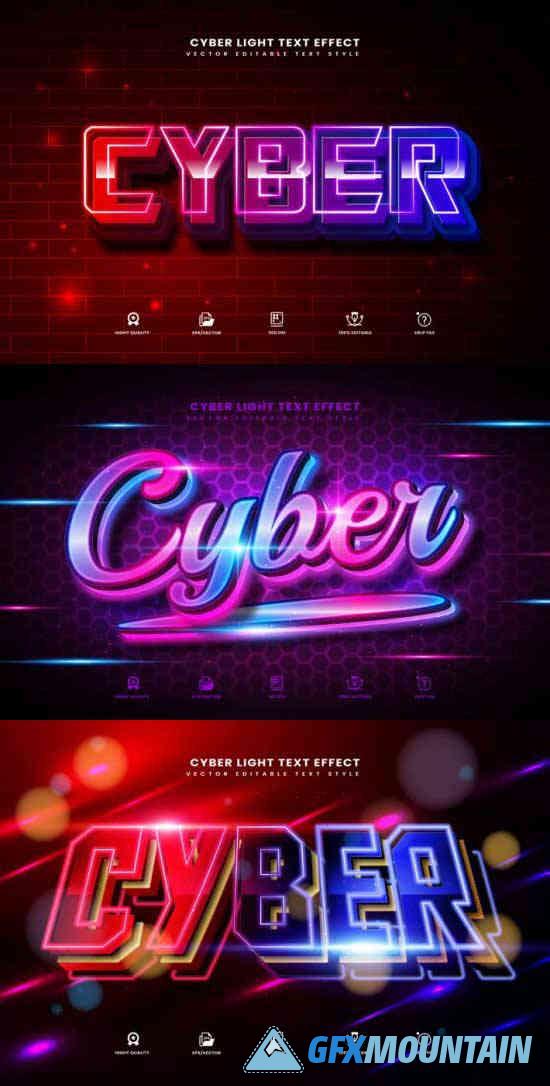 Light Cyber Editable Text Effect