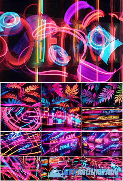 Neon Photoshop Overlays Neon Backdrops