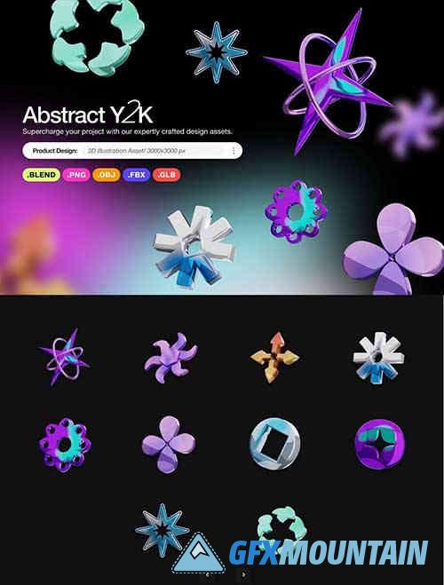 Abstract Y2K Shape