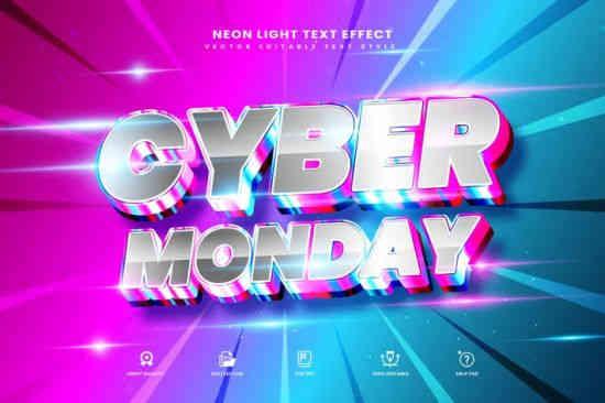 Cyber Monday Editable Text Effect