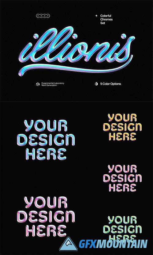 Colorful Chrome Text & Logo Effect