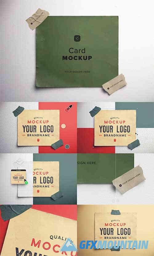 Logo Mockup Card with Tape