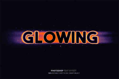 Glowing Text Photoshop Effect