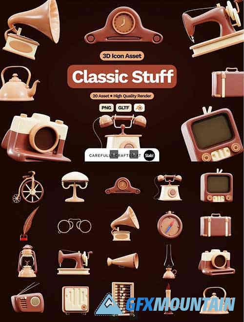 3D Classic Stuff Illustration