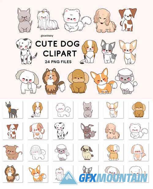 Dog Breed Animal Clipart Set – Swiitery