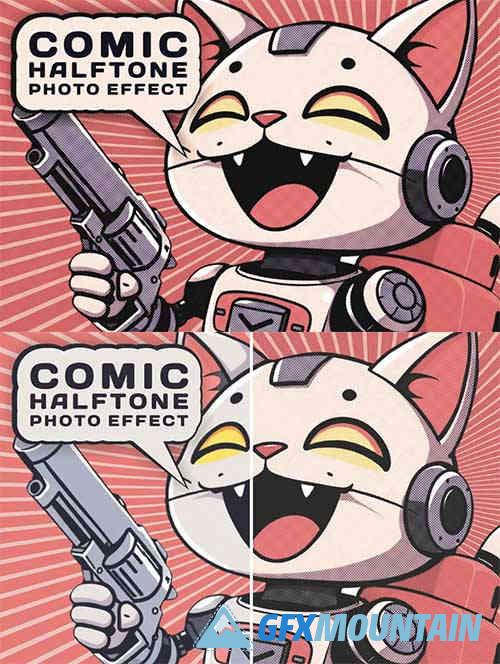 Comic Halftone Photo Effect