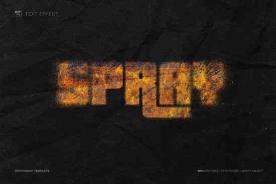 Spray Paint Text Effect