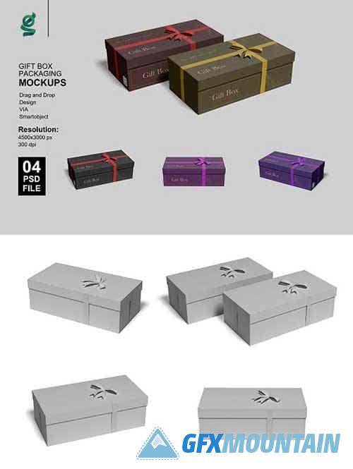 Gift Box Packaging Mockups