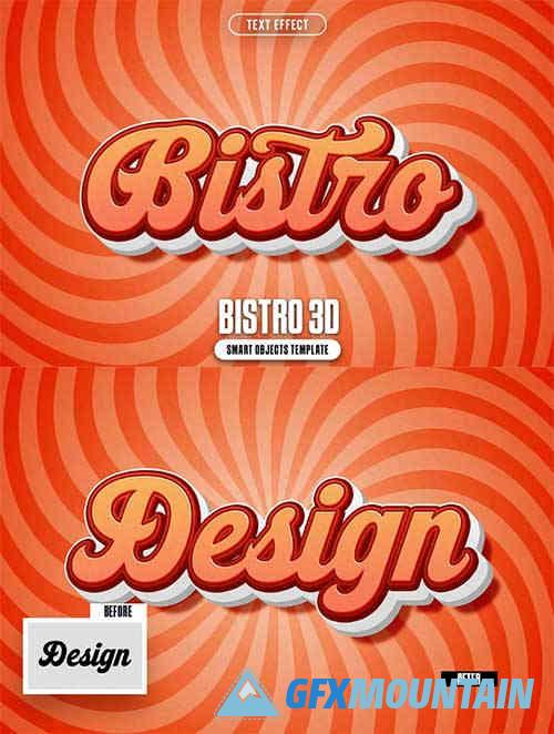 Bistro 3D Text Effect