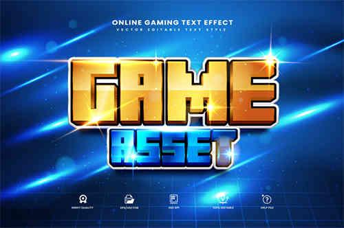 3d Game Asset Editable Text Effect