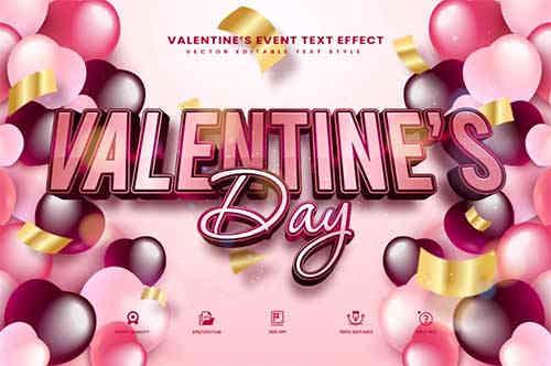 3d Valentine''s Day Editable Text Effect