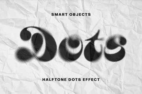 Halftone Dots Text Effect