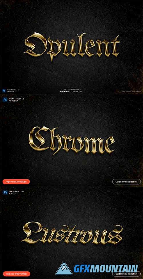 Gold Chrome Text Effect