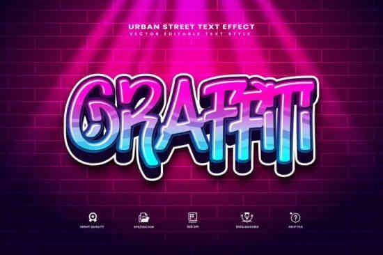 Graffiti Editable Vector Text Effect