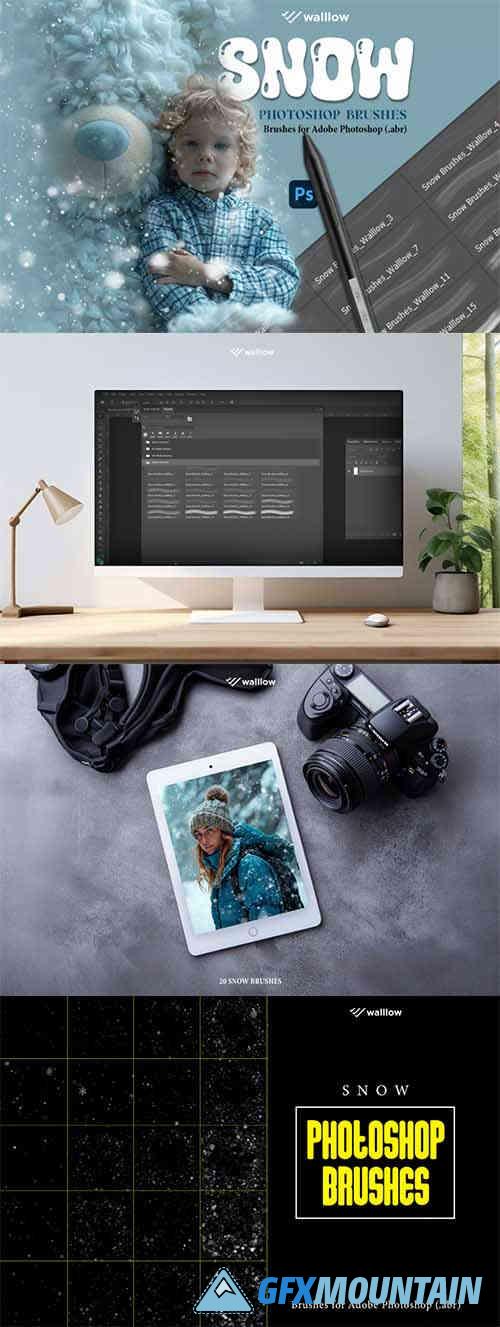 Realistic Snow Photoshop brushes