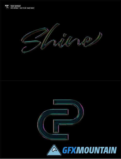 Shiny Neon Typography Effect