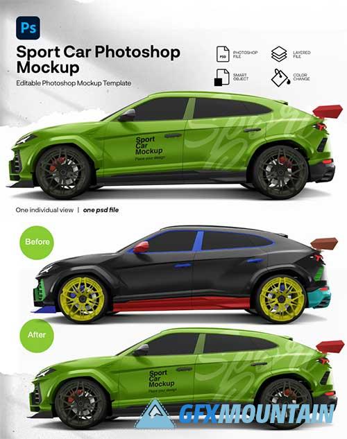 Sports car mockup