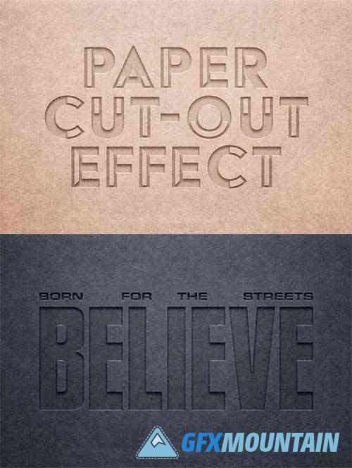 Paper Cut Out Text & Logo Effect