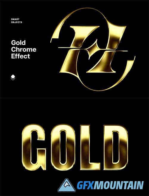 Golden Chromatic Text & Logo Effect