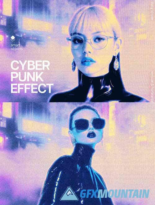 Retro Cyberpunk Photo Effect