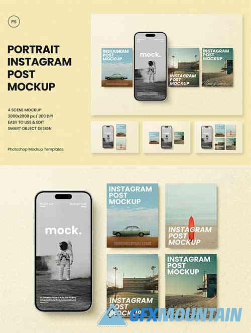 Portrait Instagram Post Mockup