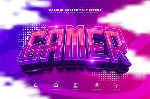 3d Gaming Theme Editable Text Effect